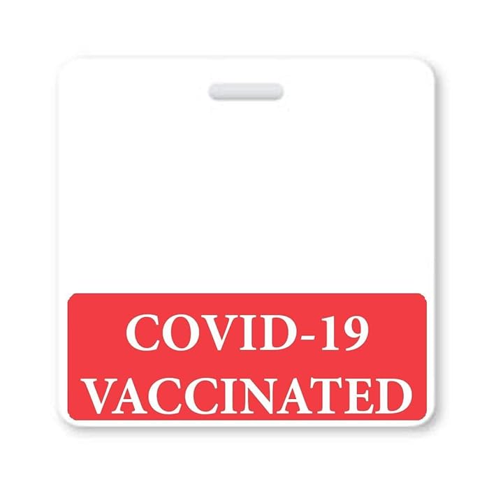 Buy 5 Pack Vaccinated Badge Buddy Wear Behind Name Badges