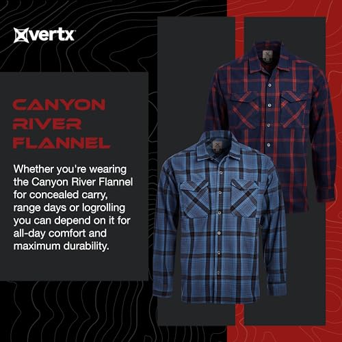 Vertx Canyon River Mens Tactical Flannel Shirt Long Sleeve Outdoor Work Shirts with Pockets, Tactical Operations Gear2