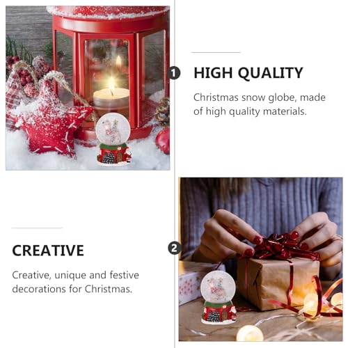 Bolas de nieve navideñas de cristal Uonlytech: decoración navideña pequeña en estilo aleatorio 6
