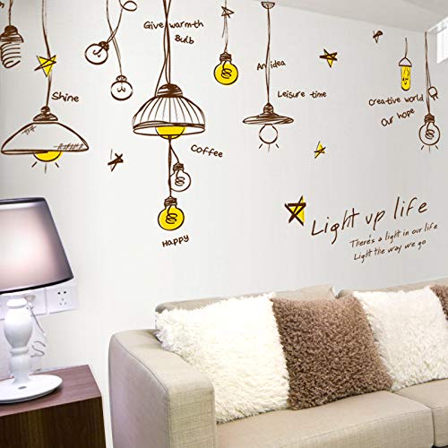 客厅 卧室 沙发 背景 墙面 寝室 宿舍 装饰 大赛 个性 吊灯贴 自粘 墙贴纸 贴画