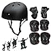 SelfLove Casco de Bicicleta Juego de Cascos Protector de Muñecas Deportes al Aire Libre Juego de Equipo de Protección para Scooter de Rodillos Bicicleta BMX Ciclismo Patinaje (L)