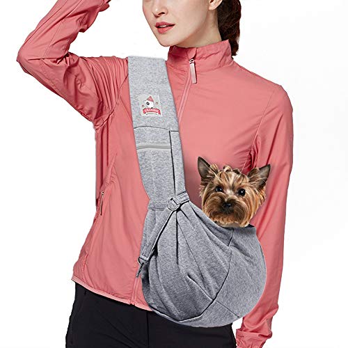MRELEC Small Cat Pet-Dog-Carrier-Sling-Backpack Front Pack Purse Puppy Shoulder Bag Snuggle Dog Travel