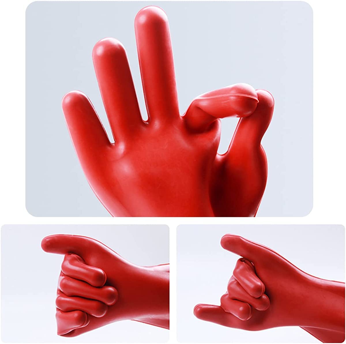 Gants en caoutchouc isolants électriques 12 KV 20 KV pour électricien haute tension en forme de main imperméables de sécurité Gants de travail isolants pour homme et femme