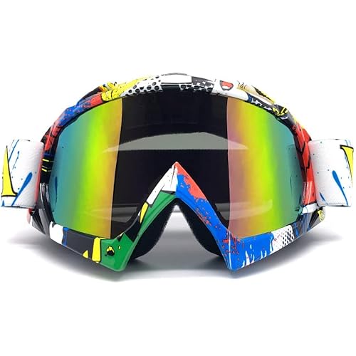 Zdatt Bendable Snow Skiing Snowboarding Goggles,Unisex Motocross Sports Snowmobile Snowboard Ski Goggles Anti Fog Dust UV, Dustproof Scratch-Resistant