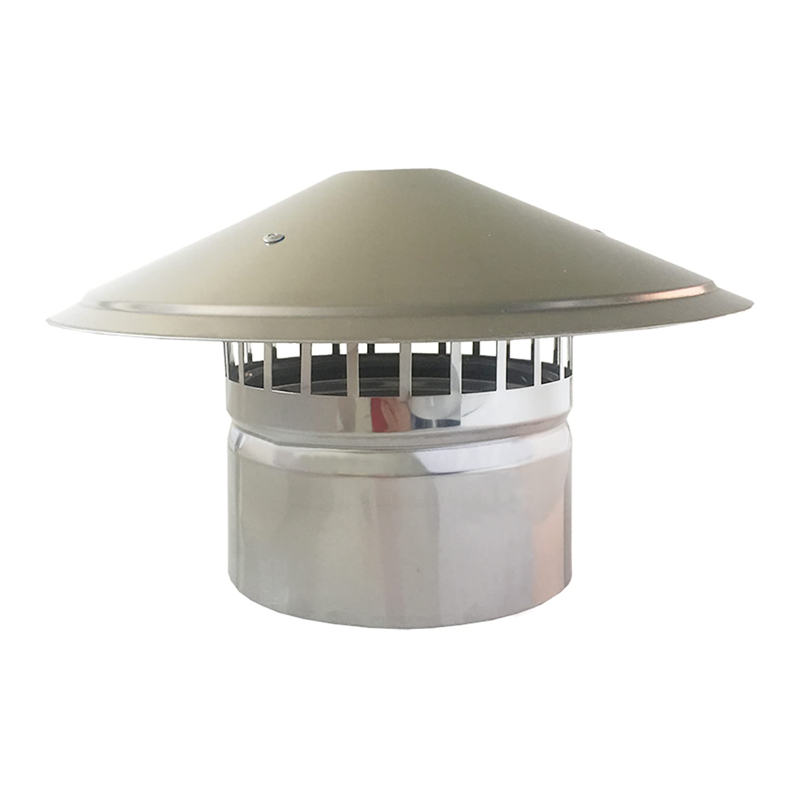 Chimney Cap, Flue Caps, 430 Stainless Steel Fireplace Chimney Cover, Mesh Chimney Flue Cover, Chimney Top Vent Cap, for Outside Fireplace flues, Roof Chimneys, Ventilation ducts (160mm/6.29i