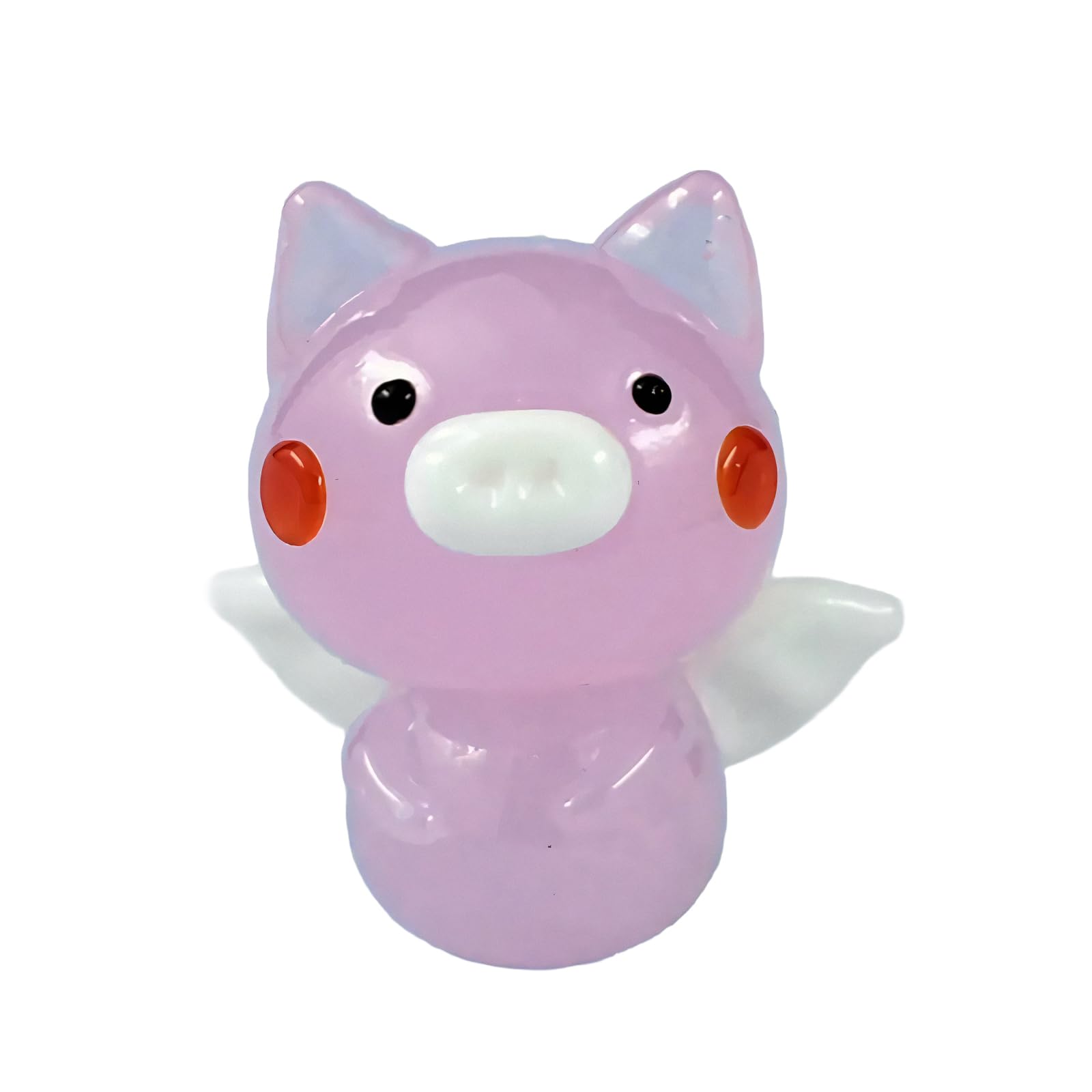 Amazon.co.jp: フォーカート かわいい手作り ガラス細工 ブタ 天使