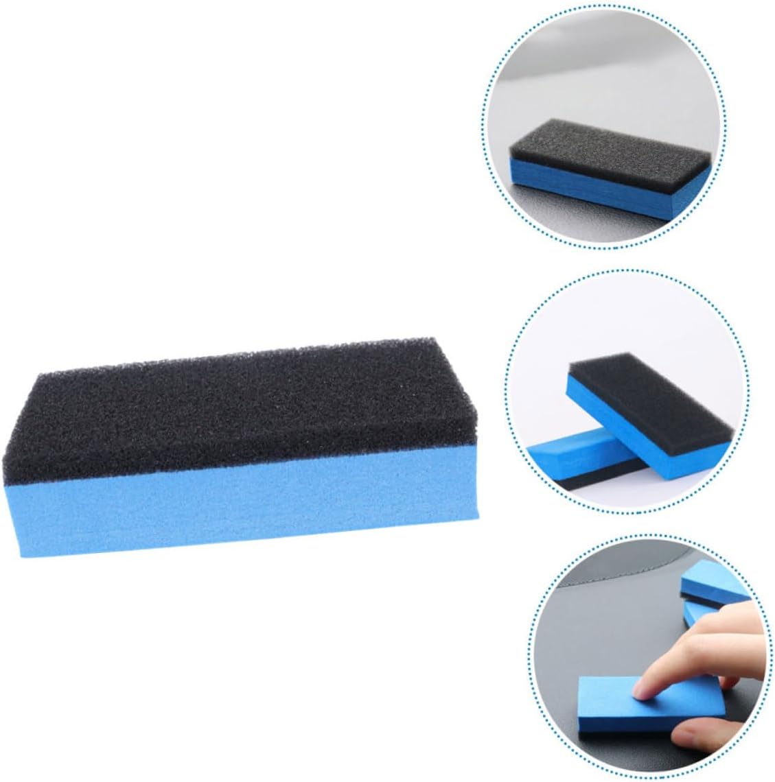 8pcs Crystal-Plated Sponge Applicator Pad Car Wax Applicator Sponge for Cars Detailing Polishing Pad Beauty Treatment