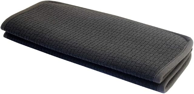 XL Premium Microfibre Dish Drying Mat/Board/Drainer - 40x70cm - 180GSM : Reversible, Highly Absorbent, Super Soft & Quick Drying (Dark Grey)