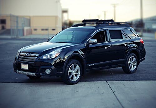WellVisors Window Visors Wind Deflectors Compatible with Subaru 2010-2014 Outback with Chrome Trim Rain Guards 3-847SU004