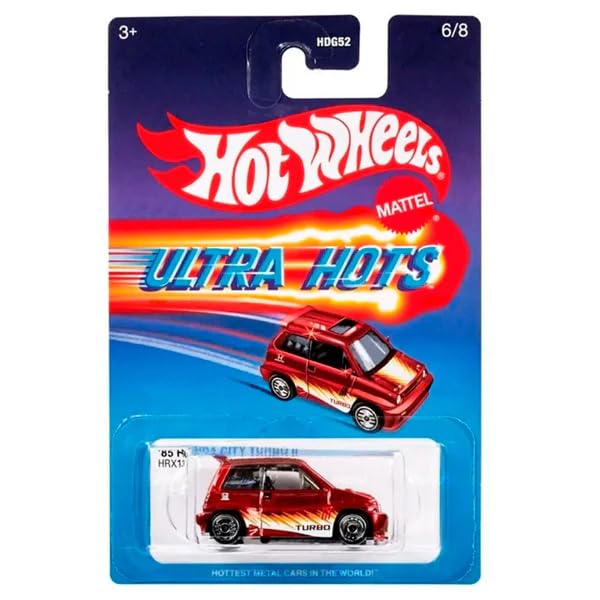 Ultra Hots Retro 1:64 85 Honda City Turbo II for 3 Years & Above (Red)