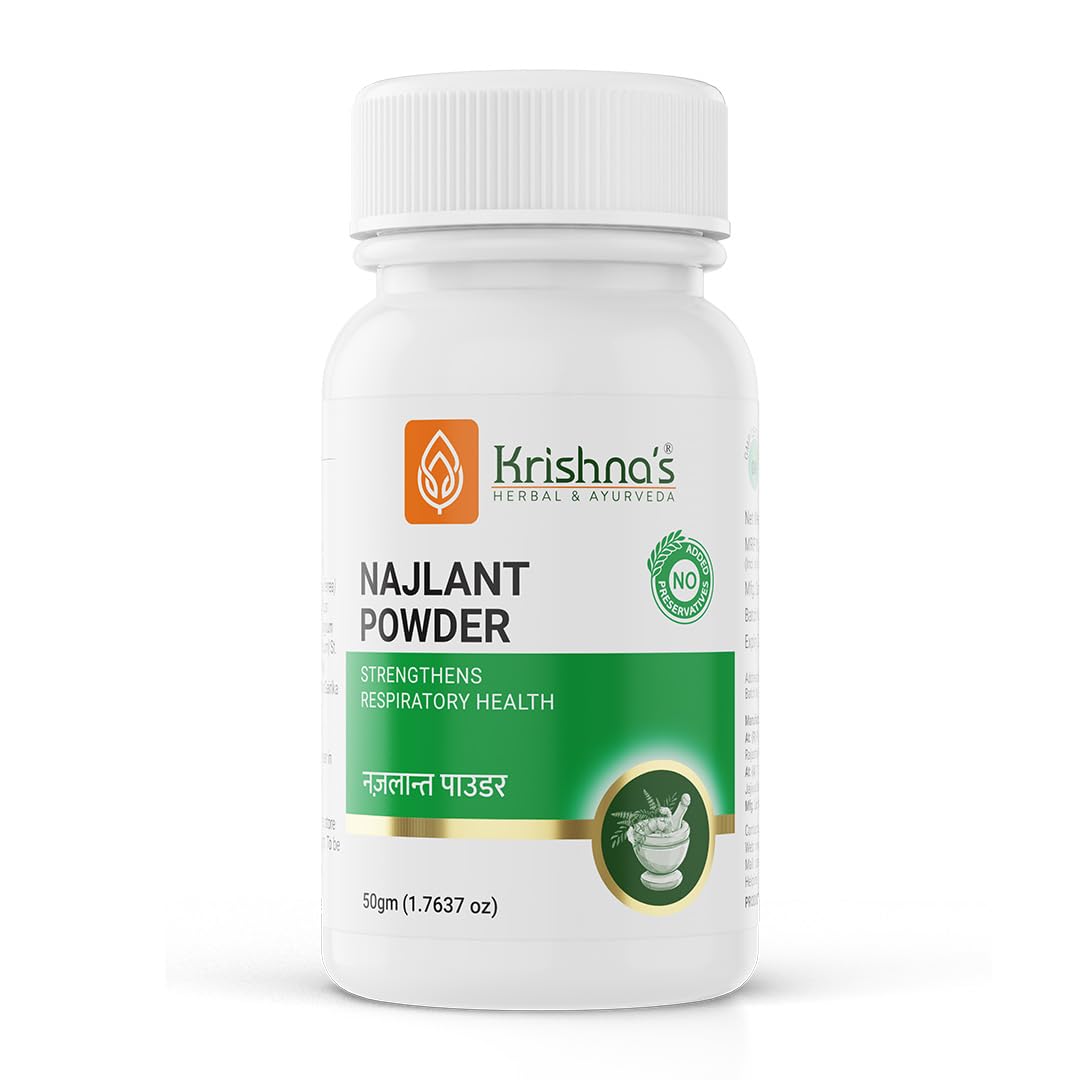 Krishna's Najlant Powder – Herbal Respiratory Support for Lungs, Cough & Congestion Relief, No Artificial Colors or Flavors - 50 g (Pack of 1)-picture-26