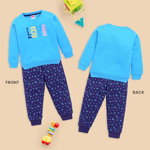 Image of LuvLap Baby Girls Full Sleeve Sweatshirt & Pyjama Set