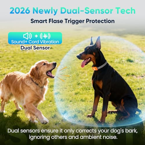 Dog Bark Collar for Large Medium Small Dogs, Effective No-Bark Collar, Smart Barking Collar, Rechargeable Bark Collar with 7-Level Sensitivity, 3 B & V Modes, Waterproof, Neon Orange - Image 3