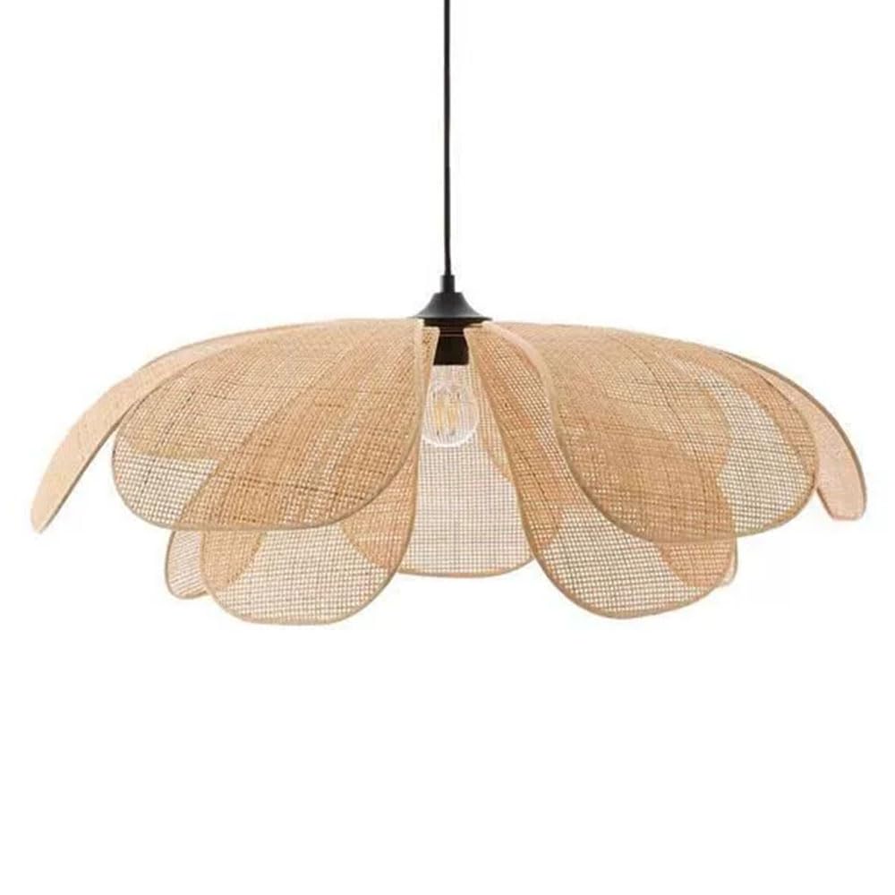 CSSYKV Wabi-Sabi Retro Light Fixtures | Ideal for Japanese Style B&B Decor Fixtures Rattan Pendant Light Handmade Lantern Dome Ceiling Lamp E26 Base for Living Rooms Tea Rooms Restaurants