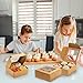 Eorbow 40 Pack Brown Bakery Boxes with Window and Dividers, 6 x 6 Inch Mini Pastry Boxes with 4 Compartments, Kraft Treats Gift Boxes with Inserts, Cupcake Packaging Containers for Pastries Biscuits