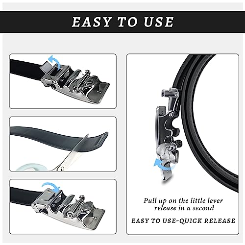Andiker Ratchet Belts, Adjustable Leather Belt Perfect Fit for Casual Jeans, Pants4