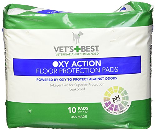 Vet's Best 10 Count Oxy Action Floor Protection Dog Pads by Vet's Best