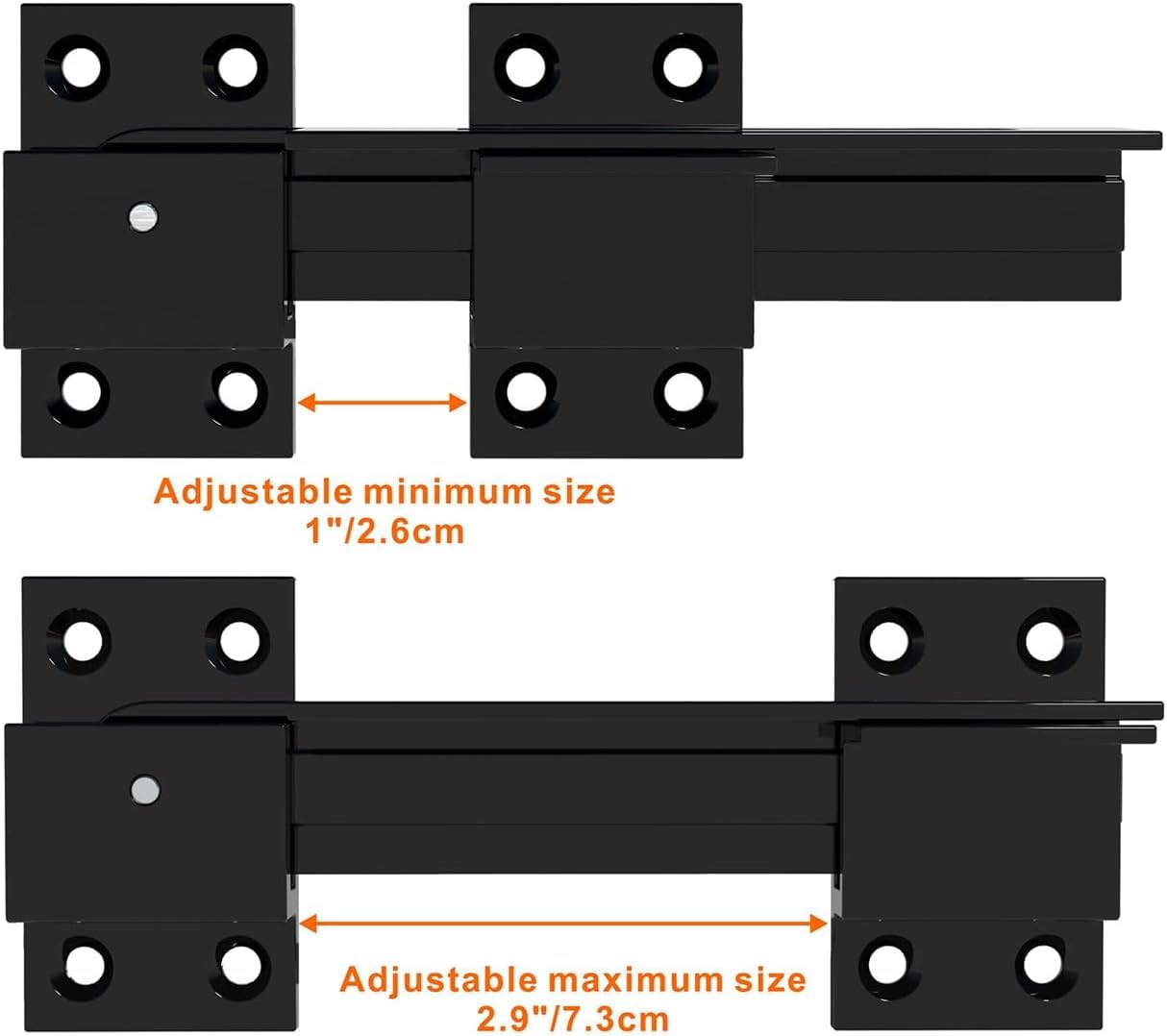 VANROUG 2 Pcs Flip Gate Latch Lock with Padlock Hole, Flip Latch Safety Door Bolt, Garage Door Locks - Image 3