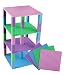 Strictly Briks Classic Baseplates 6" x 6" Brik Tower 100% Compatible with All Major Brands | Building Bricks for Towers and More | 4 Pastel Colors Stackable Base Plates & 30 Stackers