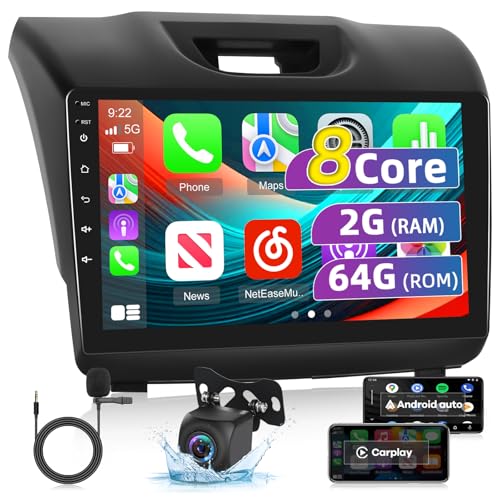 EZoneTronics 9-inch CarPlay & Android Auto Radio Voor Mazda 2 (2008-2014) – HD Touchscreen, GPS, Bluetooth, Stuurbediening, WiFi En USB – Plug & Play