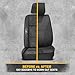 CAT® Faux Leather Seat Covers for Trucks SUVs Tough Rugged Interior Protection Universal Car Seat Covers for Car, SUV, Truck Seat Covers Front Seat Covers (2)
