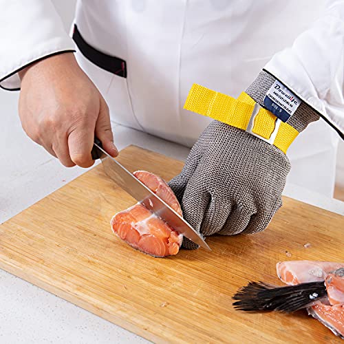Dowellife Level 9 Cut Resistant Glove Food Grade, Stainless Steel Mesh Metal Glove Knife Cutting Glove For Butcher Meat Cutting Oyster Shucking Kitchen Mandoline Chef Slicing Fish Fillet (Medium) #TOP4