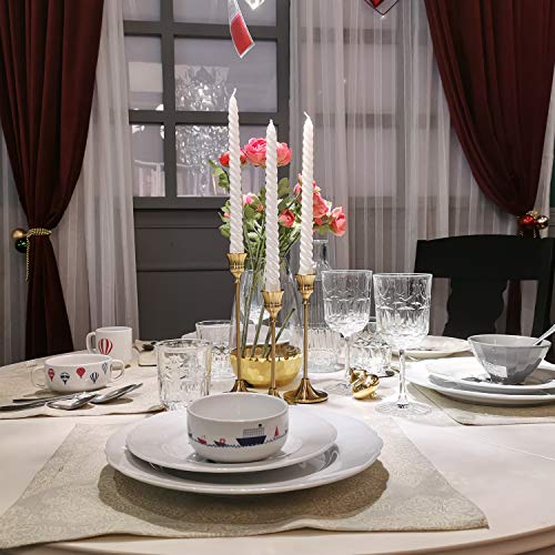 Pnavmg Candle Holders,Set Of 6 Candlestick Holders For Taper Candles, Brass Gold Modern Decorative Candle Stick Holder For Table, Mantel, Wedding, Dinning, Housewarming Gift(Candles Are Not Included) #TOP3