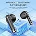 BHNYBWUL Wireless Earbuds Bluetooth 5.3 Headphones 2025 New 40Hrs Playtime Bluetooth Earbuds Hi-Fi Stereo 4 ENC Mics, Wireless Headphones IPX7 Waterproof Ear Buds LED Display USB-C, Glossy Black