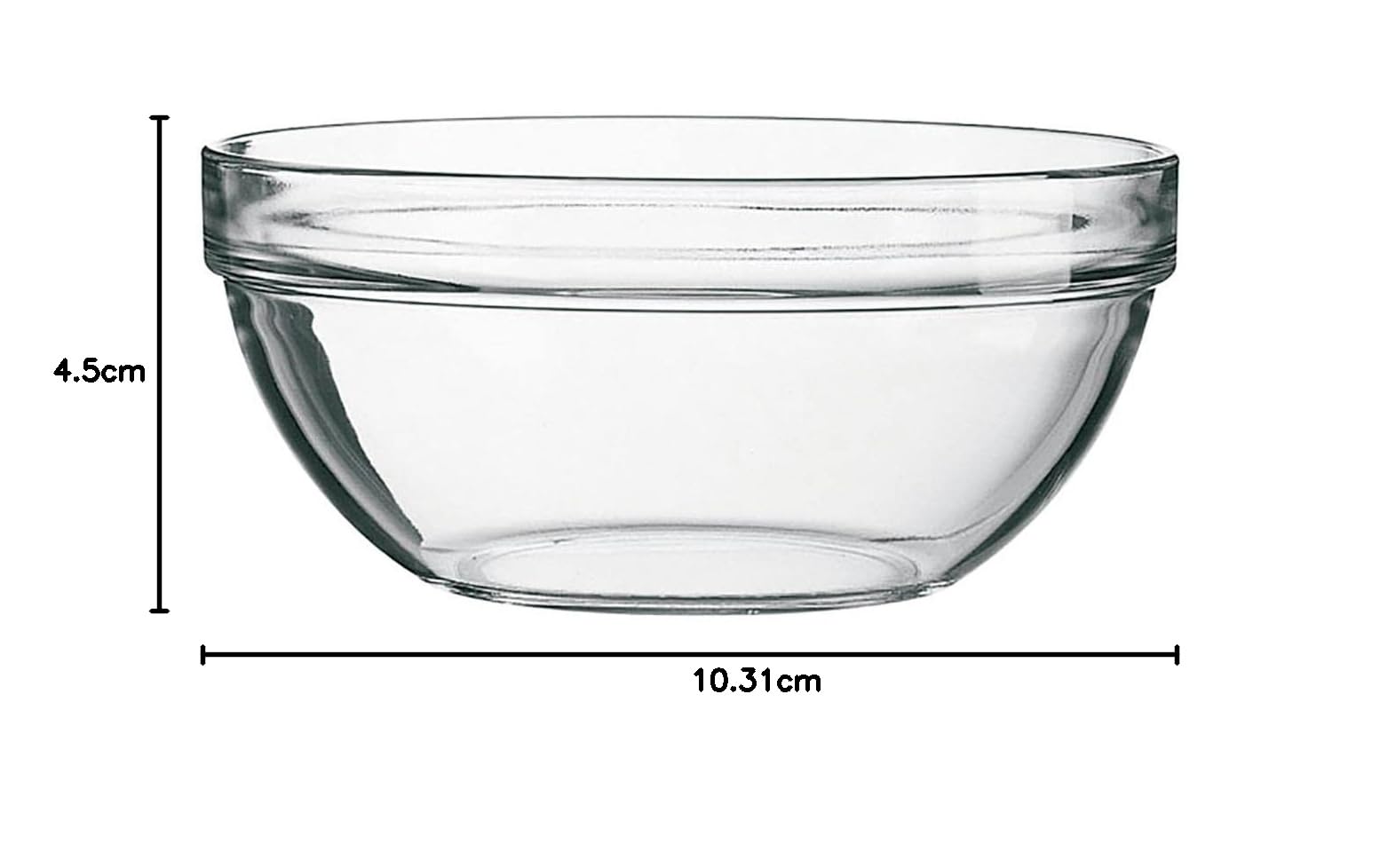 Arcoroc Empilable impilabile Ciotola 10cm, 210ml , 6 Ciotole