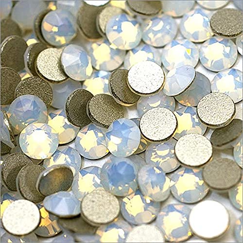 Crystal-Wholesale144 Swarovski 2058 12ss 3.2mm flatback rhinestones ss12 WHITE OPAL F