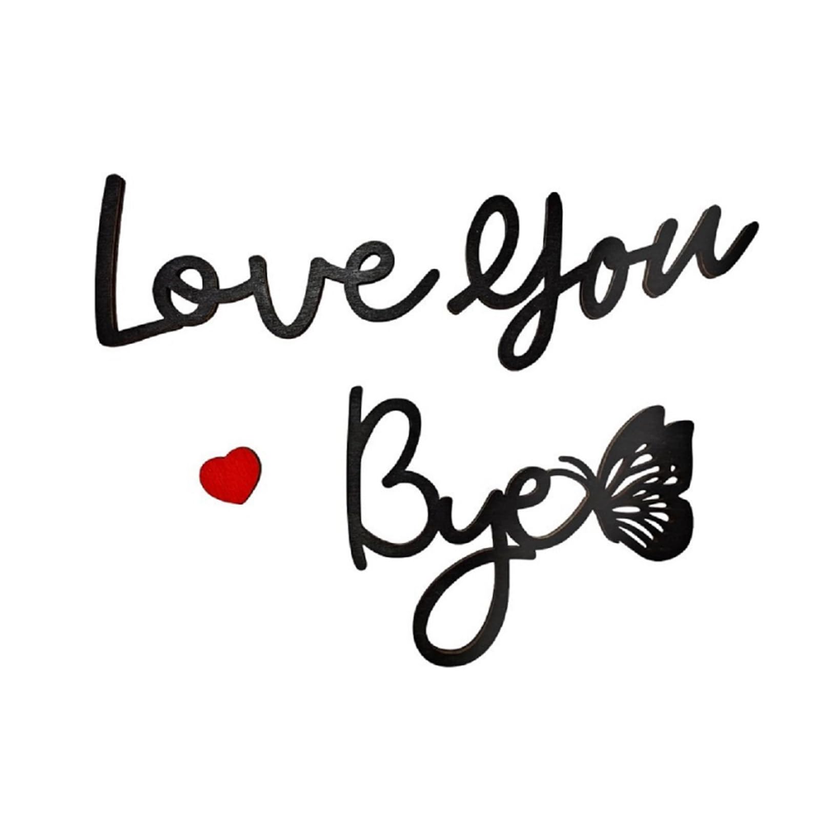 Love You Bye Wood Sign Home Decors Aboves Door Toppers Decorations for Window Wall Express Love Warm for Your Family Lover Wedding Sign Easy Install No Damage Adhesive Included Seasonal Holiday Decor