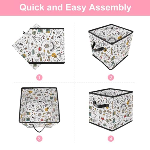 Boîte de rangement pliable cube en tissu pour placard et vêtements