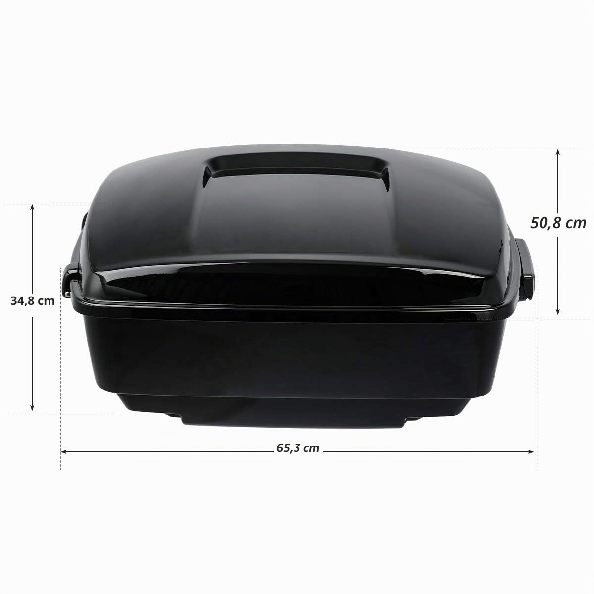 XMT-MOTO King Tour Trunk + schienale avvolgente + 2 rack di montaggio + portapacchi superiore + piastra di base nera adatta per Harley Touring Road King Street Electra Glide Ultra-Classic 2014-2025