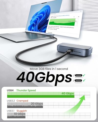 Image of Silkland 40Gbps USB 4 for Thunderbolt 4 Cable 3.3FT, 240W PD3.1, 8K /Dual 4K