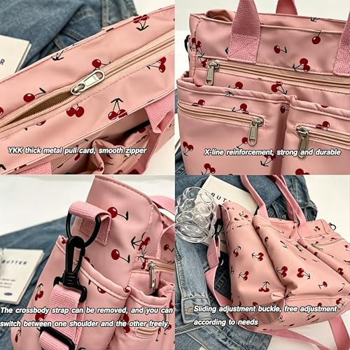 Image of Leopard Print Tote Bag for Women Everyday Work Cheetah Tote Canvas Shoulder Bag with Multiple Pockets for Travel Daily Use