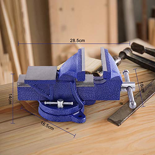 Banco da lavoro con morsa girevole, robusta morsa