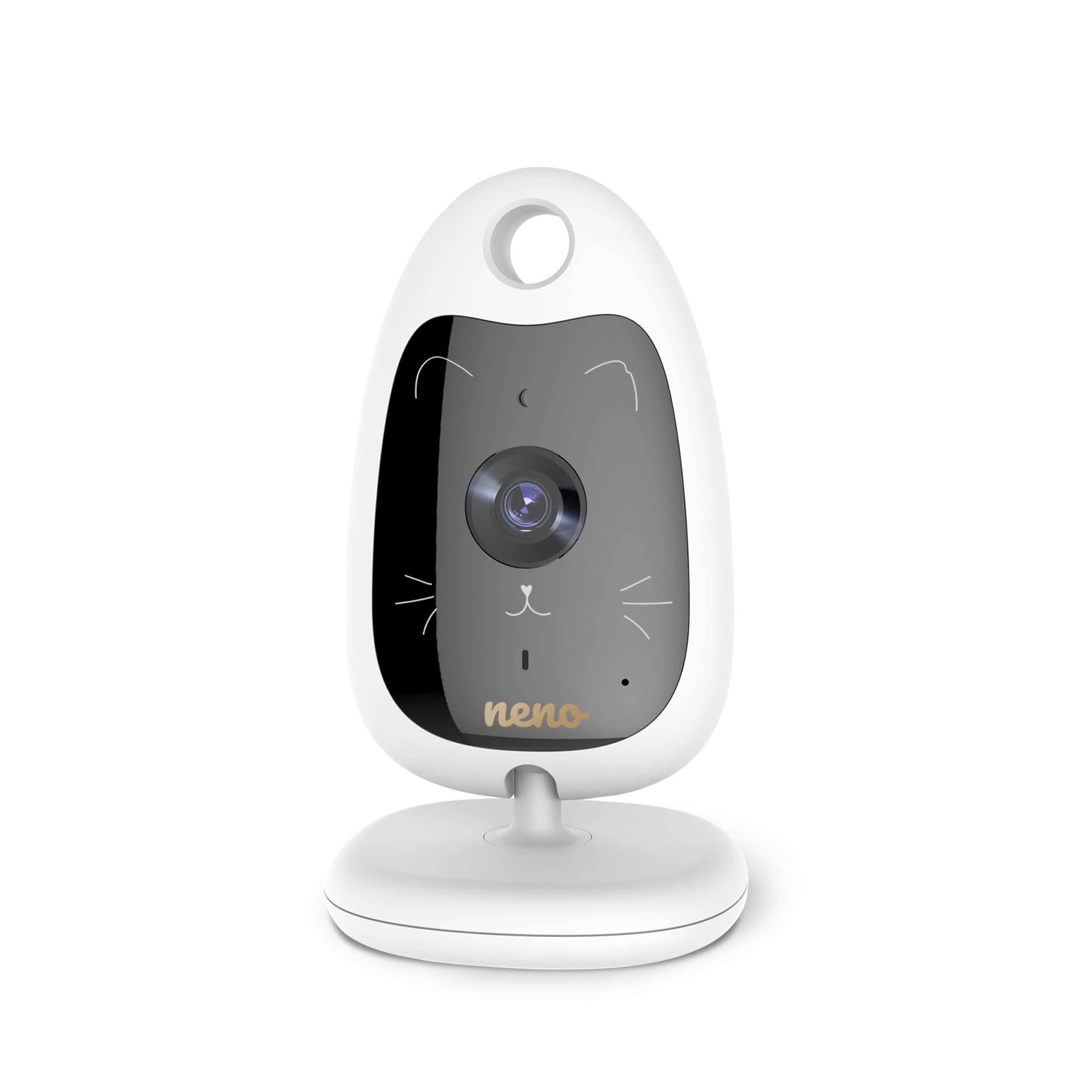 Neno Gato 2 Baby Monitor con fotocamera da 2 pollici, audio a 2 vie, visione notturna, 8 ninne, sensore di temperatura