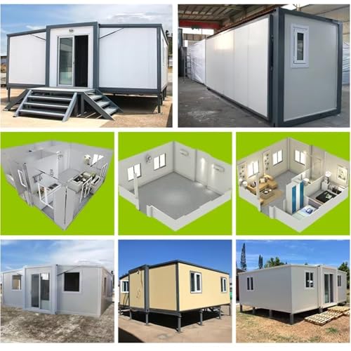 20FT Prefab Tiny Home for Sale,2 Bedroom Container House Modular Home,Prefabricated Tiny House to Live in for Adults with Bathroom and Kitchen,Expandable Portable Mobile Tiny Homes for Modern Living - Image 5