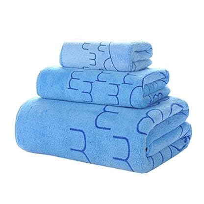 Alien Storehouse 3 PCS Nette Kaninchen-Badetuch Handtücher Badetuch Sets Handtuch, Blau