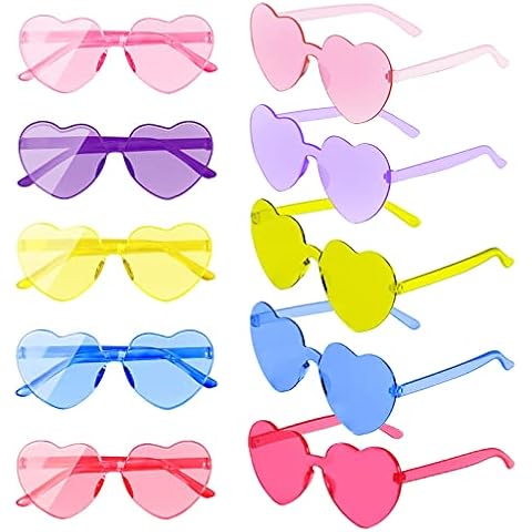 NIDEZON Heart-Shaped LED Sunglasses Pack Cover
