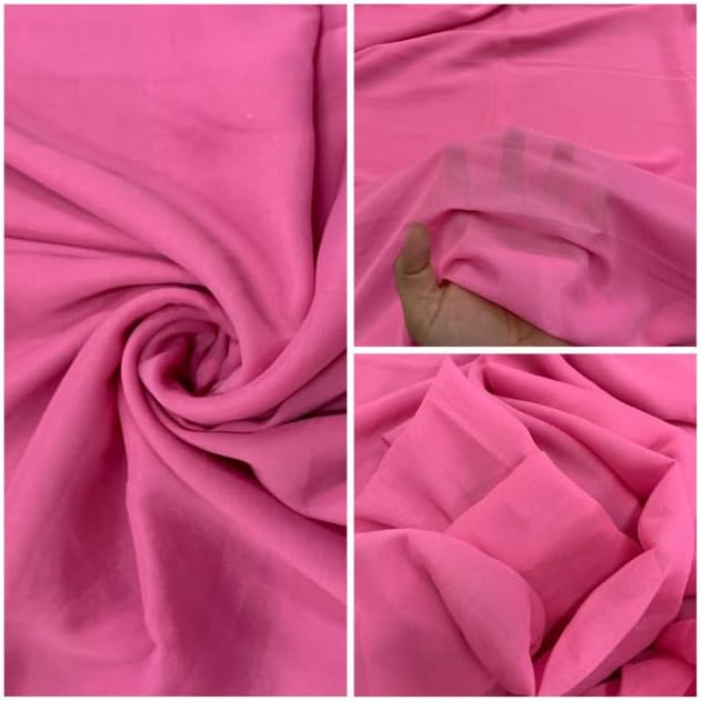 Star georgette fabric material | Length:- 1/3/5 Meter & Width:- 44 Inch | Unstitched dress material for women