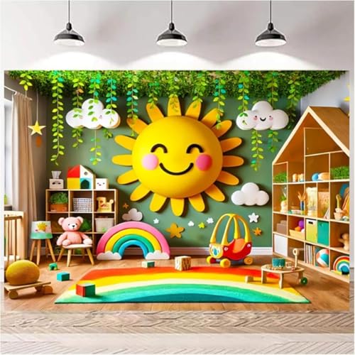 Fondo Fotográfico Para Niños 7X5FT Verde miniatura 5