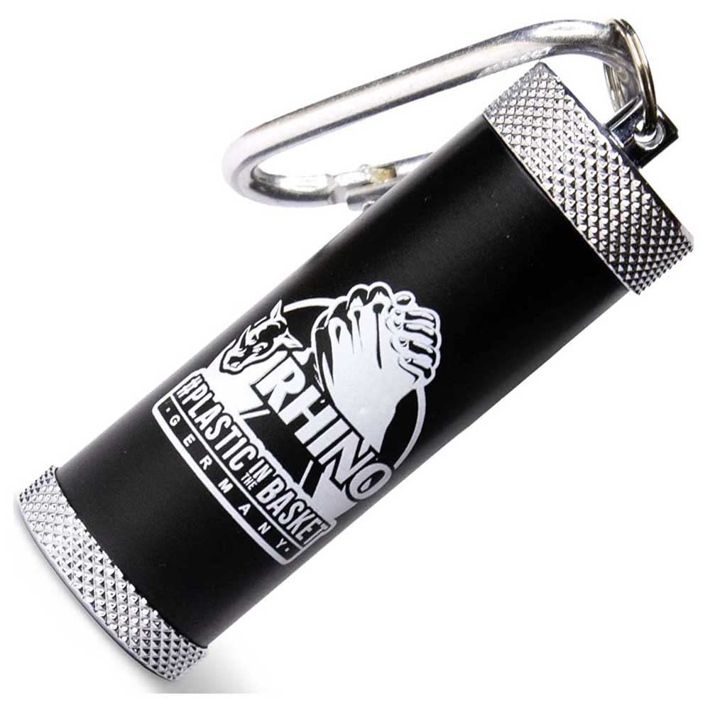 Rhino Taschenaschenbecher – Angler-Taschenaschenbecher, Zigaretten- & Müllbehälter, Metall, Schwarz/Silber