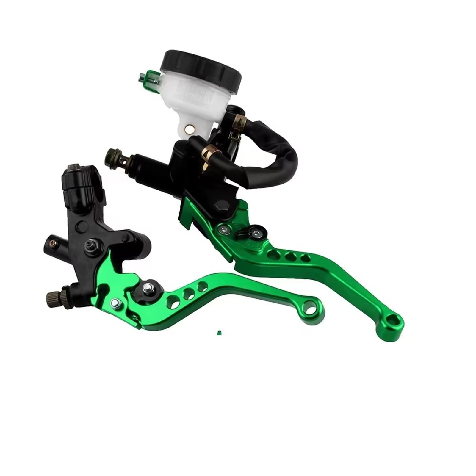 BeiZhengbhD Clutch Lever Handlebar for Universal 7/8" 22mm Motorcycle Clutch Master Cylinder Reservoir Kit Fluid Set Aluminium Handle(E)
