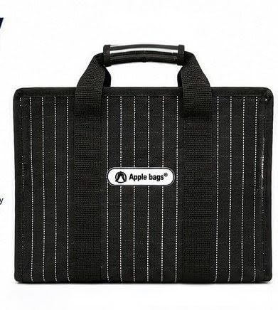 Apple Bags® Heavy Duty Canvas Tool Carry Bag, Black, Large Capacity, 38x28x18 cm, Durable with Strong Zipper-image-37