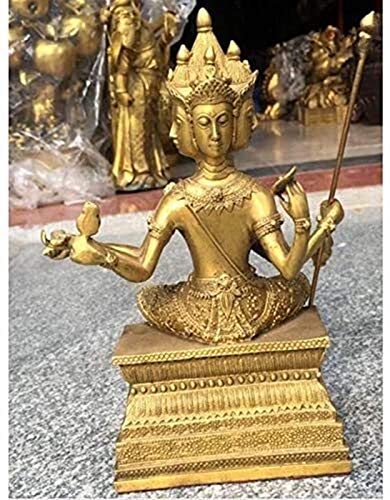 Bouddha 4 faces laiton statue pour chasser le stress maison - 4