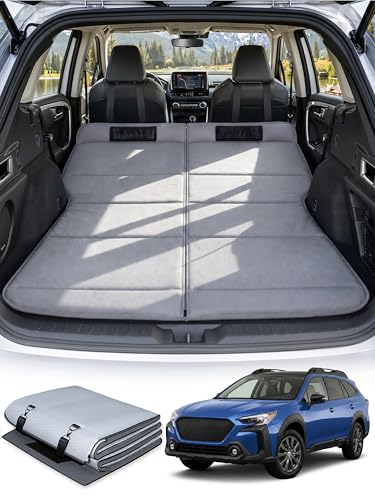 Image of Car Bed for Subaru Outback, Foldable Non-Inflatable Soft Foam Camping Mattress, Thickened Portable SUV Trunk Sleeping Pad, Air Mattress Upgrade for Camping Essentials, Outdoor Sleeping Bed