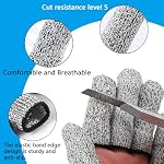 20 Pack Cut Resistant Finger Cots, Reusable Finger Protectors for Kitchen Cutting, Food Prep, Woodworking, Carving & Crafting, Anti-Slip Finger Guards for Thumb & Fingers, Washable Grey