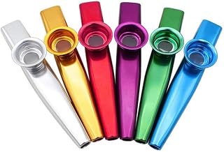 6Pcs Metal Kazoo Musical Instruments Aluminium Alloy Kazoo for Gift Prize and Party Favors