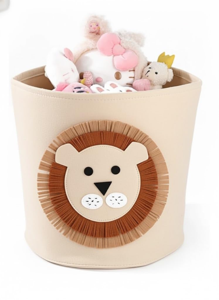 Kids Laundry Basket Toy Bucket Felt Hamper Bedroom Home Organizer Waterproof Lion|Home & Garden |Household Supplies & Cleaning|Laundry Supplies| Hampers
